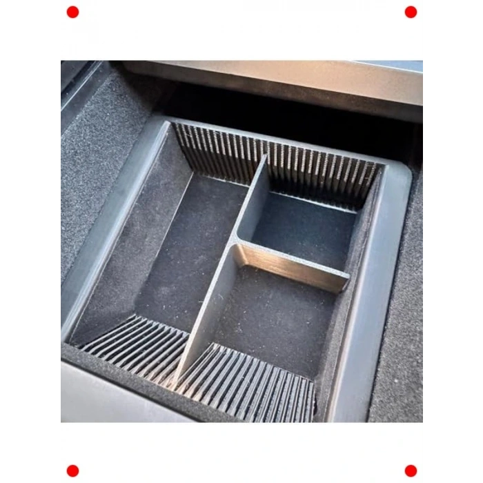 Orta Konsol Organizer Çekmece - 3D Baskı, Siyah