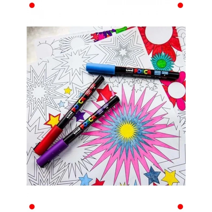 Orta Uçlu Çok Yüzeyli Sanat Markörü (Tekli)