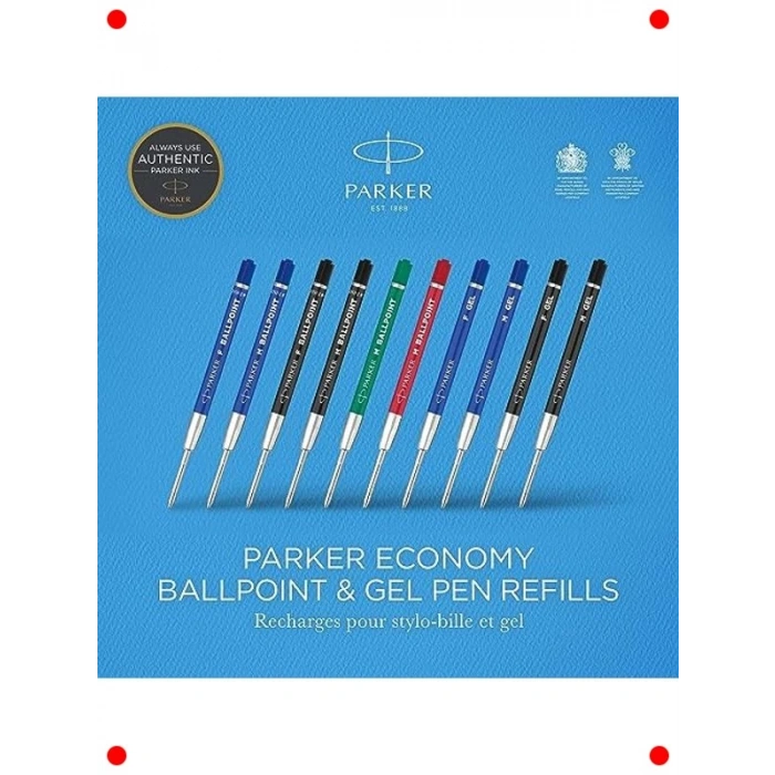 Orta Uçlu Kırmızı Tükenmez Kalem Refili - 2li Paket