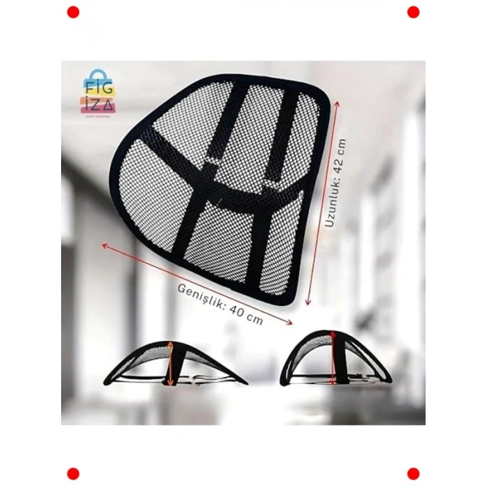 Ortopedik Fileli Sırt ve Bel Destek Minderi - Ergonomik