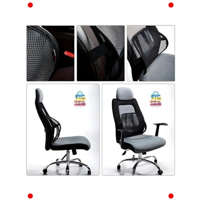 Ortopedik Fileli Sırt ve Bel Destek Minderi - Ergonomik