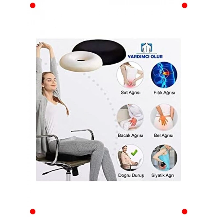 Ortopedik Oturma Minderi Simidi 43x43 cm
