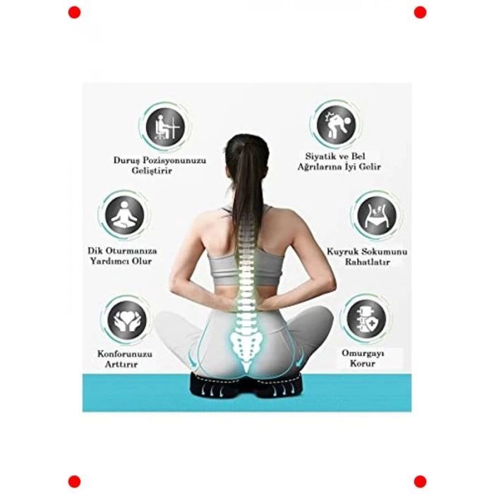 Ortopedik Oturma Minderi - Visko, Dik Duruş Destekli