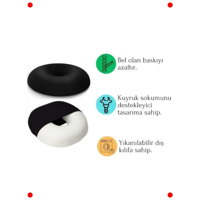 Ortopedik Oturma Simidi Minderi - Ev, Ofis, Araç İçin Destek