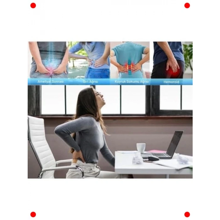 Ortopedik Oturma Simidi Minderi - Ev, Ofis, Araç İçin Destek