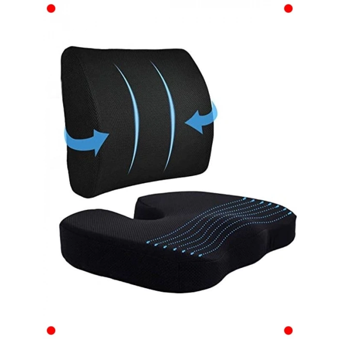 Ortopedik Visco Bel ve Boyun Destek Yastığı Seti