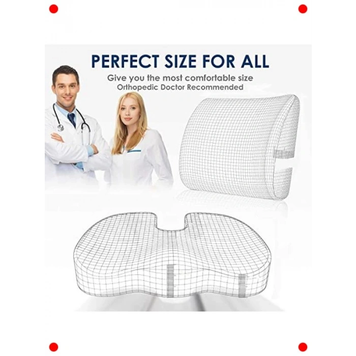 Ortopedik Visco Bel ve Boyun Destek Yastığı Seti