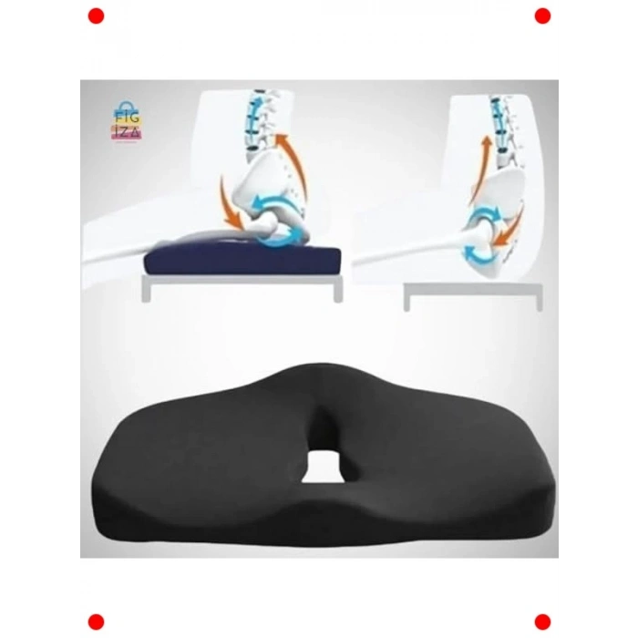 Ortopedik Visco Oturma Minderi - Lüks Siyah