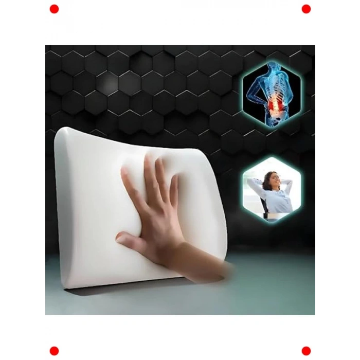 Ortopedik Visko Bel ve Sırt Destek Minderi - Siyah