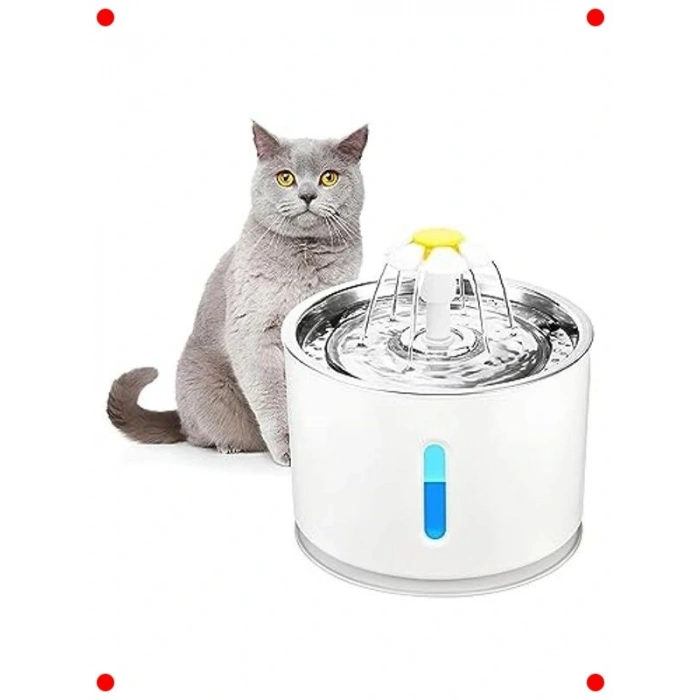 Otomatik Evcil Hayvan Su Sebili - Çelik Başlıklı