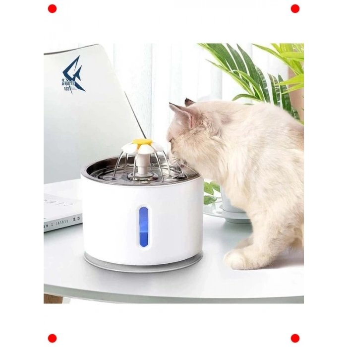 Otomatik Evcil Hayvan Su Sebili - Çelik Başlıklı