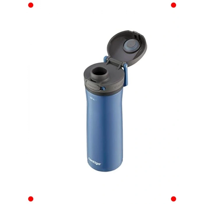 Otomatik Kapaklı Soğuk Su Termosu 590 ml Mavi
