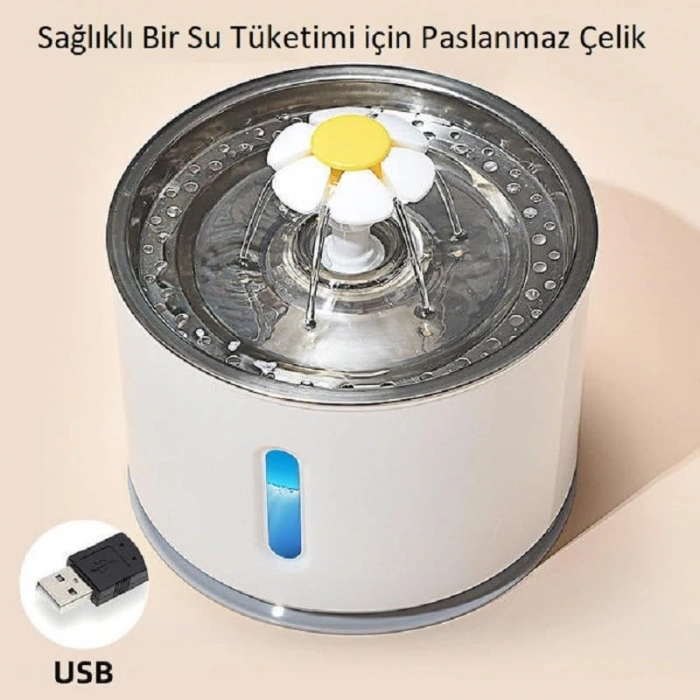 Otomatik Su Pınarı, Çelik Başlıklı Su Sebili, Evcil Hayvan Kullanımı İçin