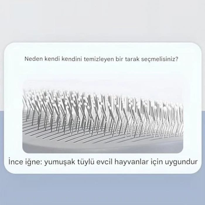 Otomatik Tüy Toplama Tarağı - Çelik İğneli, Cilt Dostu Tasarım
