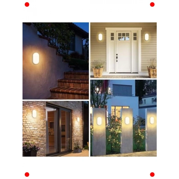 Oval 20W LED Nemliyer Armatür - IP65 Su Geçirmez Lamba