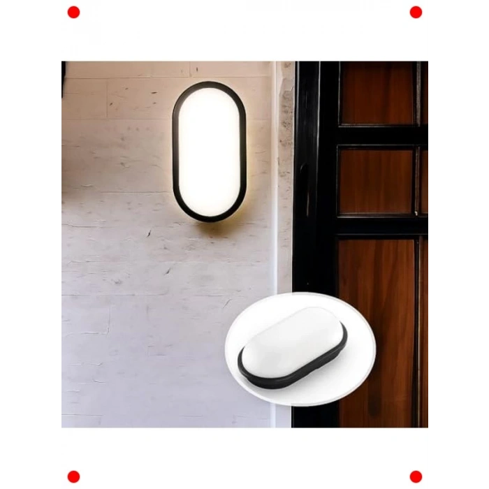 Oval LED Dış Mekan Aydınlatma Armatürü, 15W, IP65