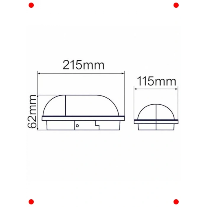 Oval LED Lamba, 15W, IP65, Su Geçirmez, Beyaz Işık