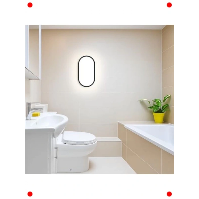 Oval LED Lamba, 15W, IP65, Su Geçirmez, Beyaz Işık