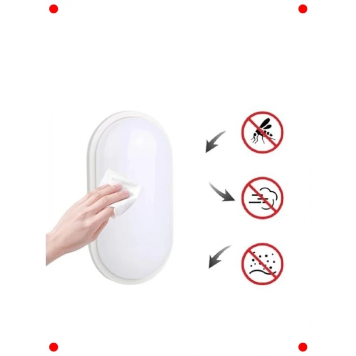 Oval LED Nemli Yer Armatürü IP65, 20W Beyaz Işık