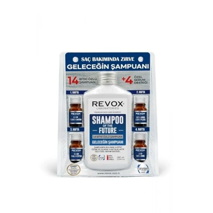 Özel Destek Serumu ile Bitkisel Şampuan Seti, 4 Adet