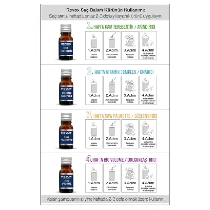 Özel Destek Serumu ile Bitkisel Şampuan Seti, 4 Adet