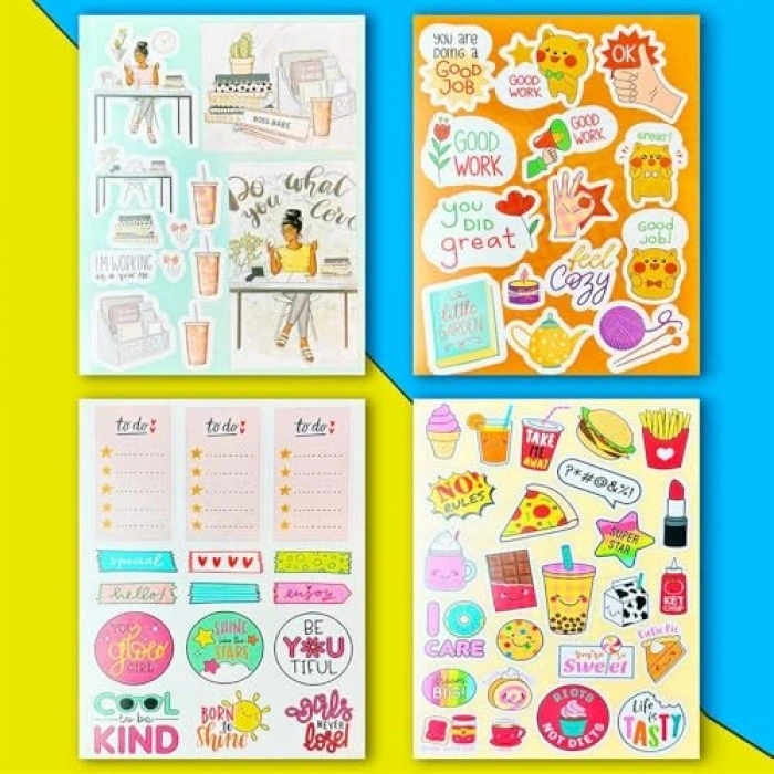 Özel Tasarımlı Renkli Sticker Kitabı