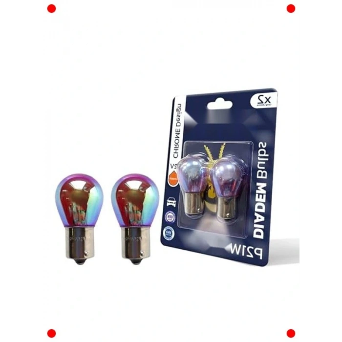 P21W Turuncu Amber Krom Ampul, BA15s, 12V