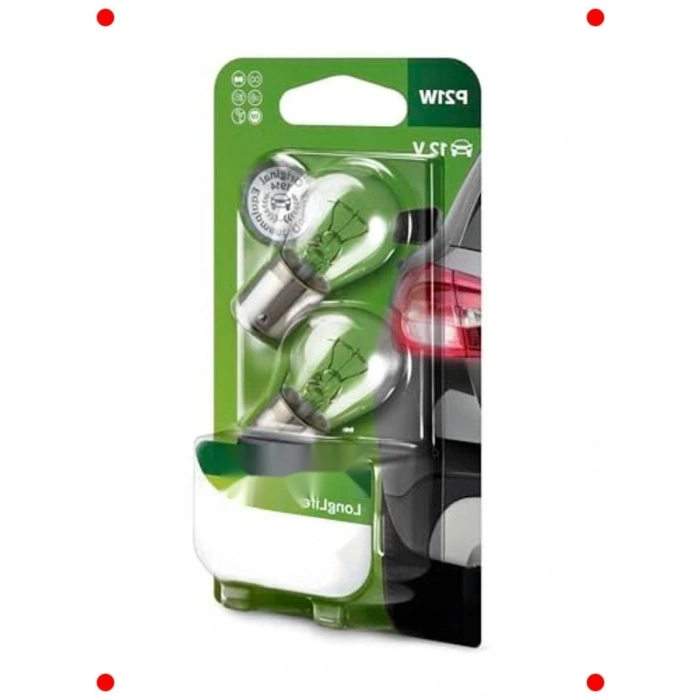 P21W Uzun Ömürlü Geri tes Park Ampulü (12V, 2li)