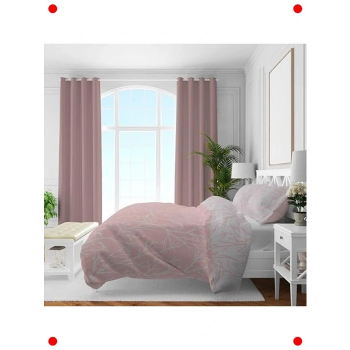 Pamuk Saten Nevresim Seti -  Size Pembe