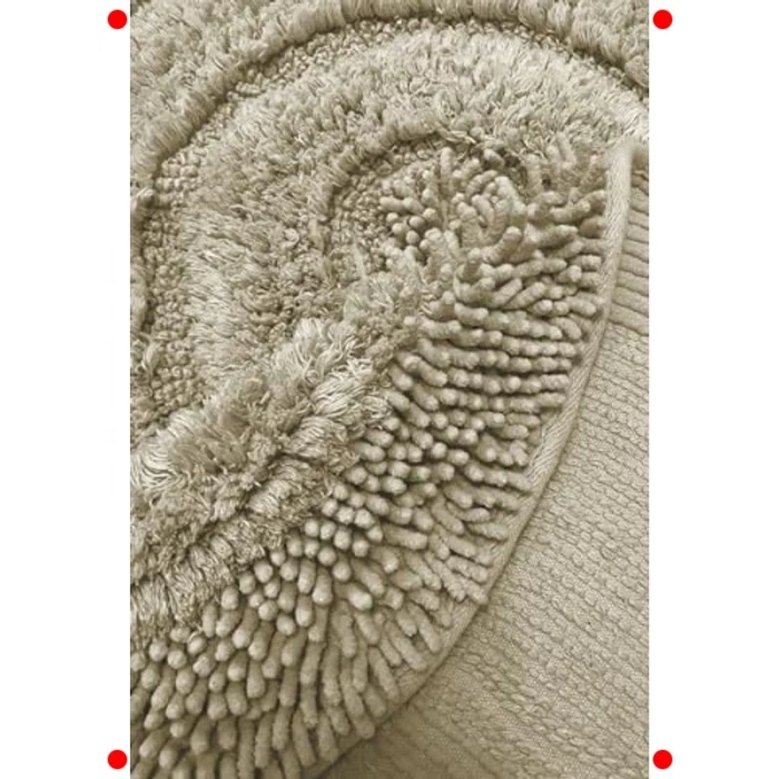 Pamuklu Bej Banyo Paspas Klozet Takımı (2li)