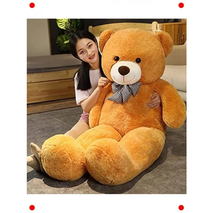 Papyonlu Kahverengi Dev Peluş ıcık (140 cm)