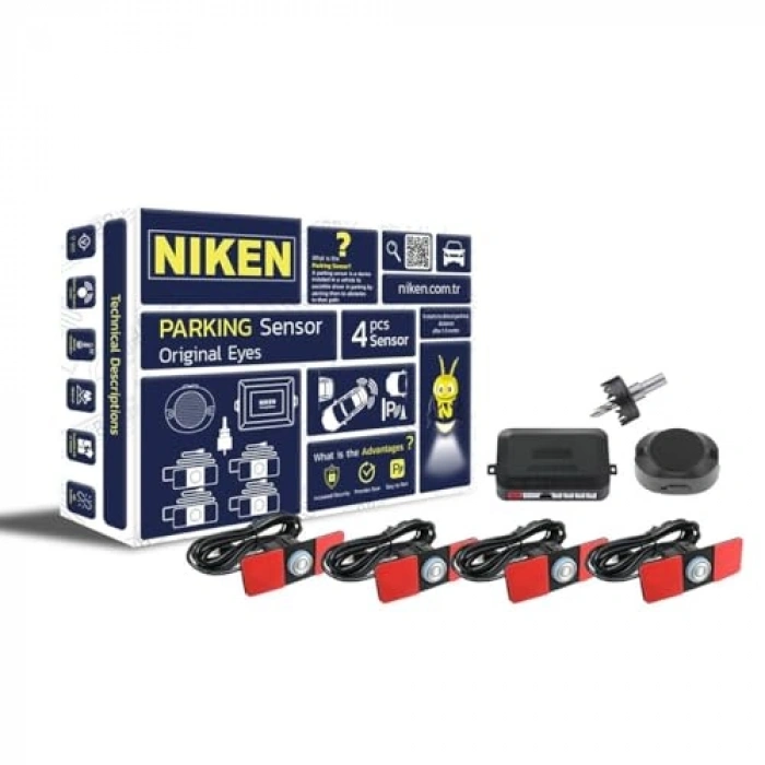 Park Sensörü Gri, 4 Sensörlü Arka Görüş Siste, Sesli Uyarı, Orjinal Lens Görünümlü