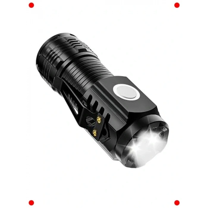 Parlak 500 Lümen LED El Feneri - USB-C Şarjlı