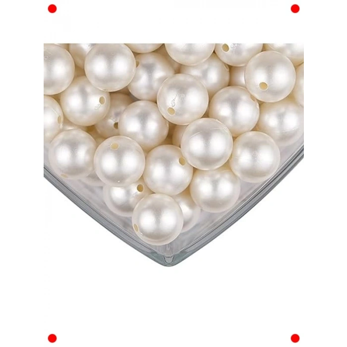 Parlak İnci Boncuk Seti - 6mm - 100 Gram