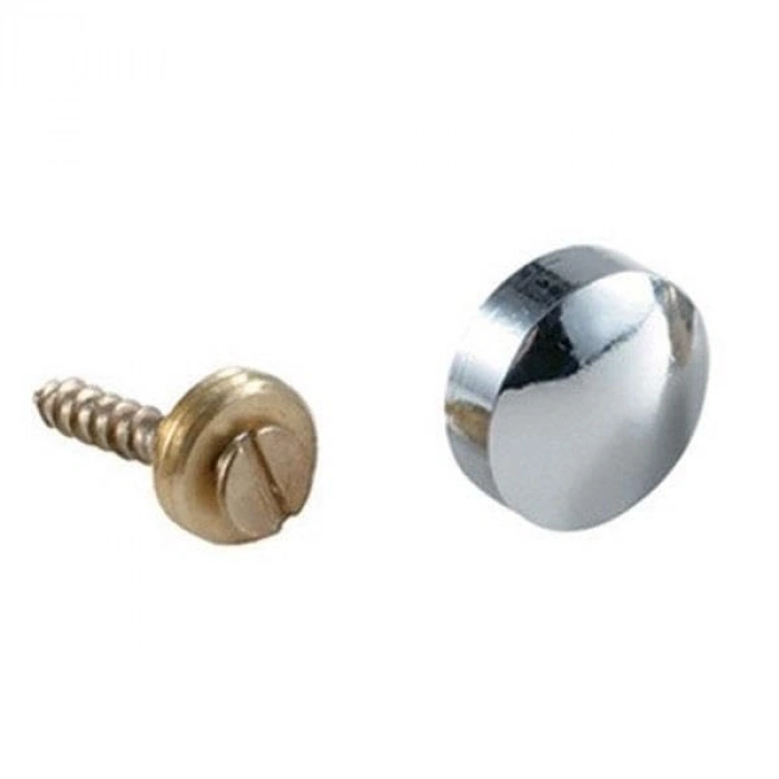 Parlak Krom Renk 20 mm Dektif Vida Kapağı, 10 Adet