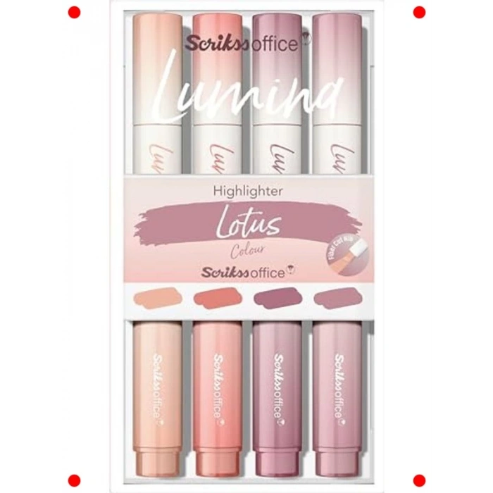 Parlak Renk Fosforlu Kalem Seti, 4lü