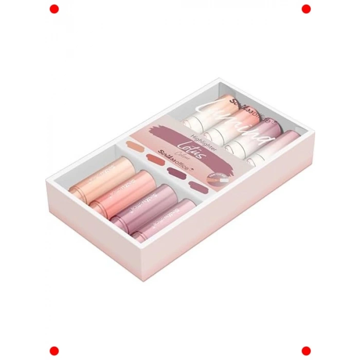 Parlak Renk Fosforlu Kalem Seti, 4lü