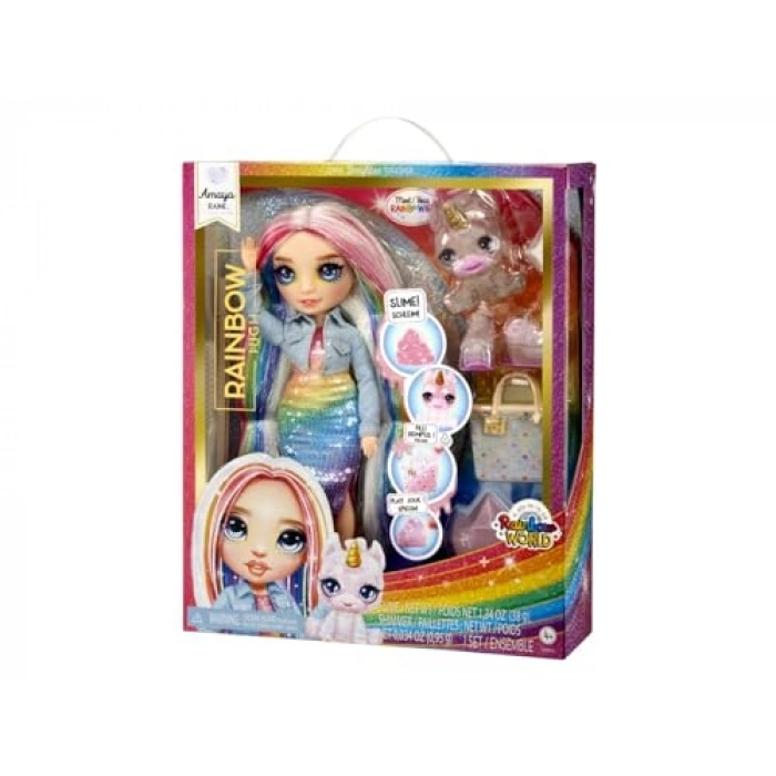 Parlak Slime ve Evcil Hayvan Serisi Bebeği - Rainbow High