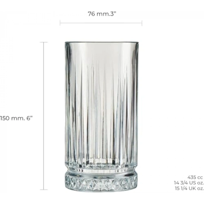 Paşabahçe ELYSIA MEŞRUBAT-LONG DRINK 435 CC 4LÜ HEDİYELİK KUTU