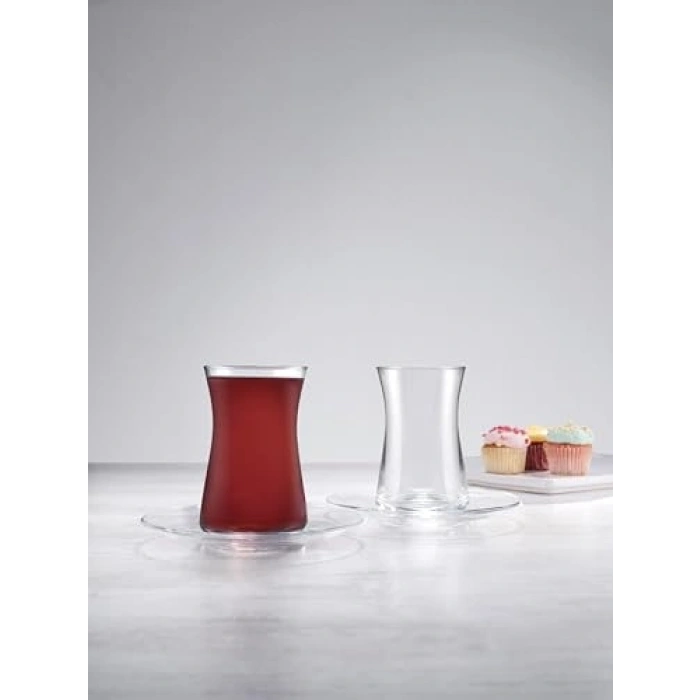 Paşabahçe HEYBELI ÇAY TABAĞI 126 MM 6LI HEDİYELİK KUTU