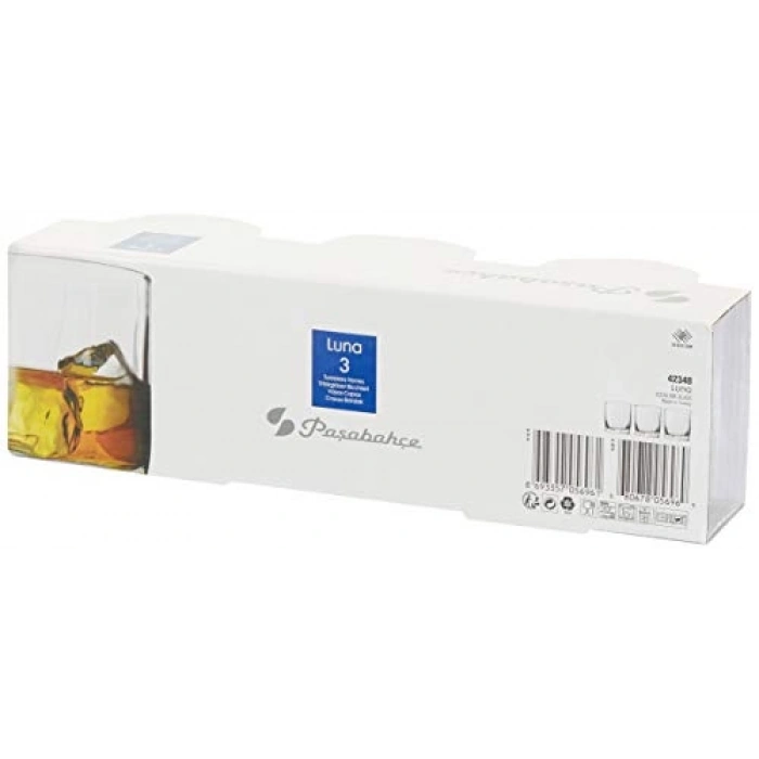Paşabahçe LUNA VISKI 368 CC 3LÜ PENCERELİ KUTU