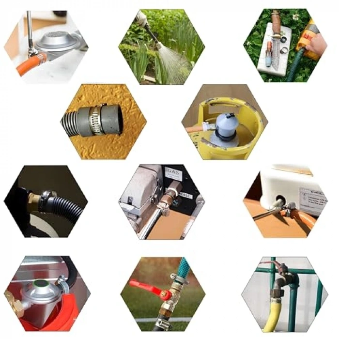 Paslanmaz Çelik 10x16 mm Hortum Kelepçesi - 5 Adet