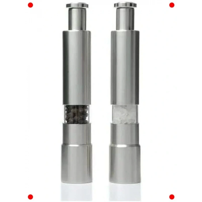 Paslanmaz Çelik 2li Manuel Tuz ve Karabiber Değirmeni