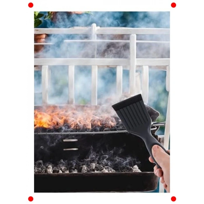 Paslanmaz Çelik 2si 1 Arada Barbekü Temizleme Fırçası