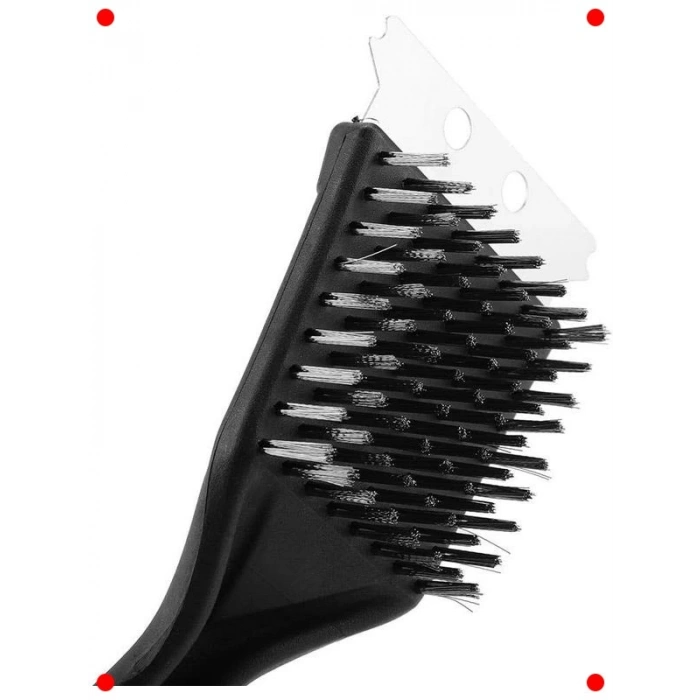 Paslanmaz Çelik 2si 1 Arada Mangal Temizleme Fırçası