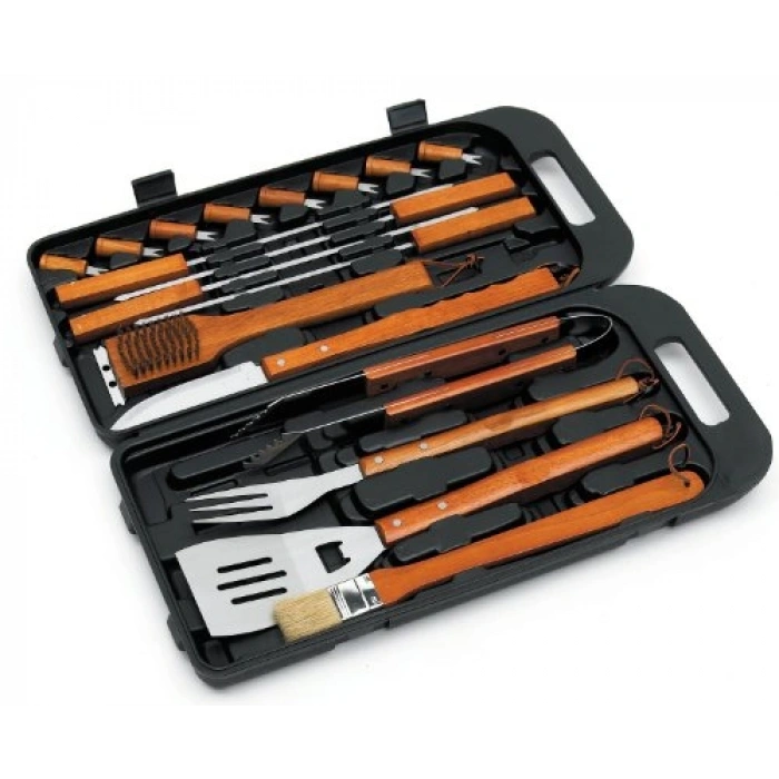 Paslanmaz Çelik BBQ Aksesuar Seti, 18 Parça