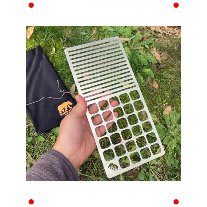 Paslanmaz Çelik Büyük Kamp Barbekü Izgarası