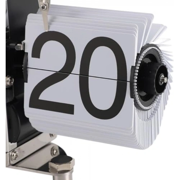 Paslanmaz Çelik Çift Bacaklı Masa Saati, Retro Yaprak Tasarım