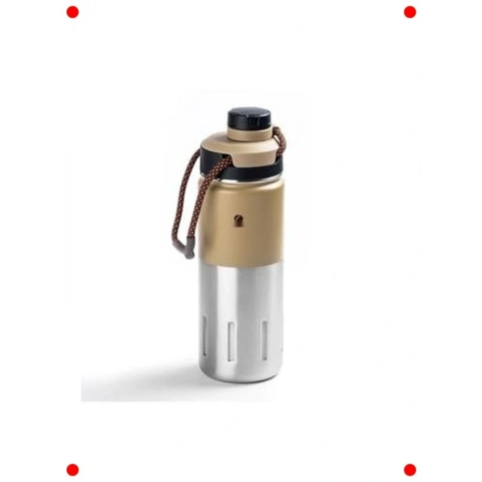 Paslanmaz Çelik Çift Katmanlı Haki Termos Şişe 500 ml