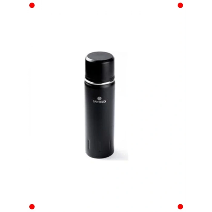 Paslanmaz Çelik Çift Katmanlı Siyah Termos 500 ml